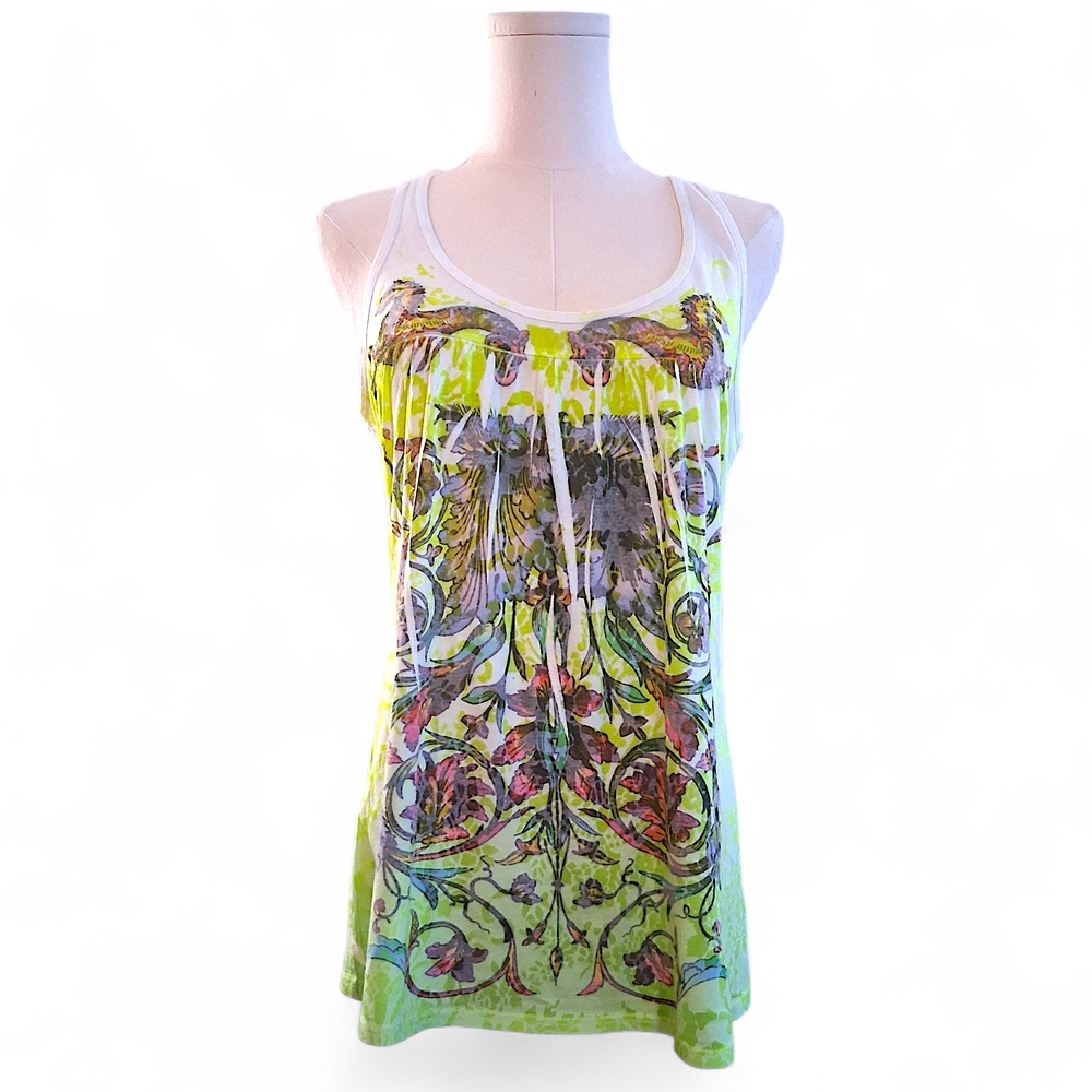 Vintage Butterfly Depot Tank Top Womens Small Multicolor